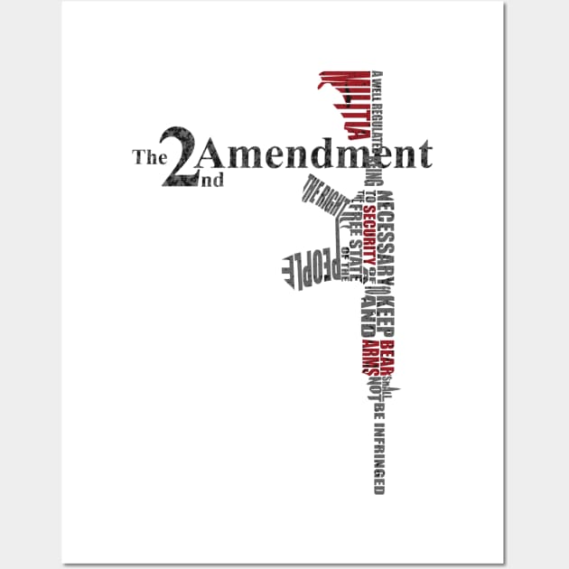 The 2nd Amendment Wall Art by VEKTORKITA